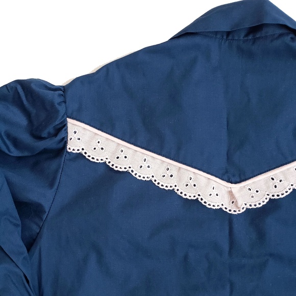 VINTAGE ROCKABILLY BLUES BLOUSE - Picture 3 of 5